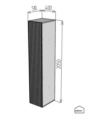 Шкаф Linnea MHR-1-3 2050х400х510 (Белый-М 11.1.2) в Лабытнанги - labytnangi.ok-mebel.com | фото 2