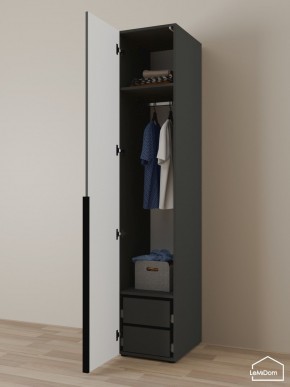 Шкаф Linnea MHR-1-3 2050х400х510 (Графит-М 11.1.25) в Лабытнанги - labytnangi.ok-mebel.com | фото 5