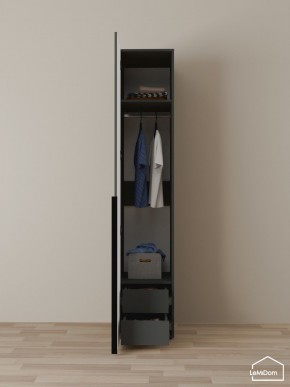 Шкаф Linnea MHR-1-3 2050х400х510 (Графит-М 11.1.25) в Лабытнанги - labytnangi.ok-mebel.com | фото 6