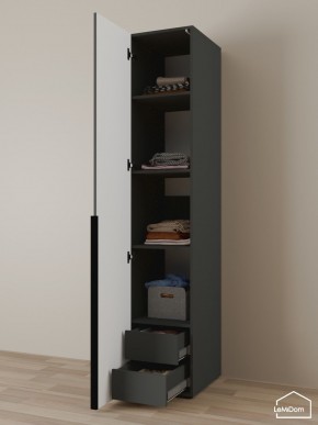 Шкаф Linnea MHR-1-4 2050х400х510 (Графит-М 11.1.25) в Лабытнанги - labytnangi.ok-mebel.com | фото 6