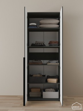 Шкаф Linnea MHR-2-2 2050х800х510 (Графит-М 11.1.25) в Лабытнанги - labytnangi.ok-mebel.com | фото 4