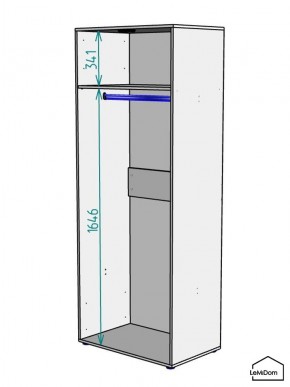 Шкаф Linnea MHR-2PO 2050х800х510 (Белый-М 11.1.2) в Лабытнанги - labytnangi.ok-mebel.com | фото 3