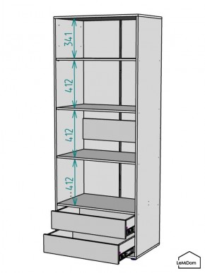 Шкаф Linnea MHR-2PO-4 2050х800х510 (Белый-М 11.1.2) в Лабытнанги - labytnangi.ok-mebel.com | фото 3