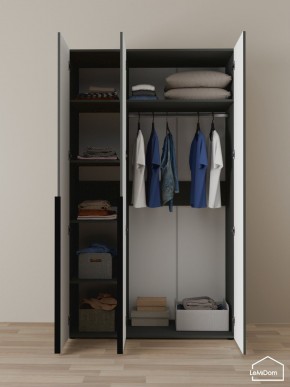 Шкаф Linnea MHR-3-1 2050х1200х510 (Графит-М 11.1.25) в Лабытнанги - labytnangi.ok-mebel.com | фото 4