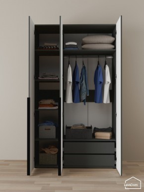 Шкаф Linnea MHR-3-2 2050х1200х510 (Графит-М 11.1.25) в Лабытнанги - labytnangi.ok-mebel.com | фото 5