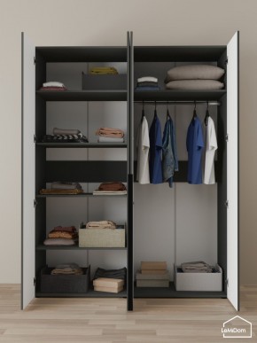 Шкаф Linnea MHR-4-1 2050х1600х510 (Графит-М 11.1.25) в Лабытнанги - labytnangi.ok-mebel.com | фото 4
