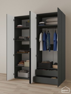 Шкаф Linnea MHR-4-2 2050х1600х510 (Графит-М 11.1.25) в Лабытнанги - labytnangi.ok-mebel.com | фото 5