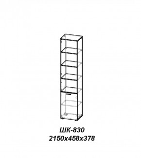 Шкаф Лотос ШК-830 Ясень шимо темный в Лабытнанги - labytnangi.ok-mebel.com | фото