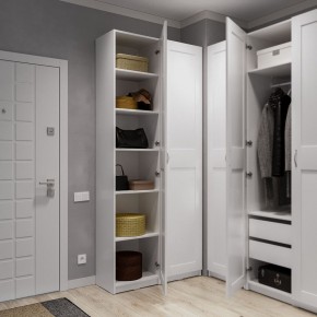 Шкаф МАКС однодверный узкий, цвет белый в Лабытнанги - labytnangi.ok-mebel.com | фото 4