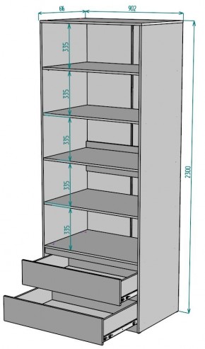 Шкаф Мальта H187 в Лабытнанги - labytnangi.ok-mebel.com | фото 2