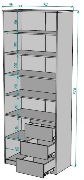 Шкаф Мальта H190 в Лабытнанги - labytnangi.ok-mebel.com | фото 2