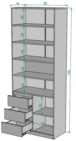 Шкаф Мальта H191 в Лабытнанги - labytnangi.ok-mebel.com | фото 2