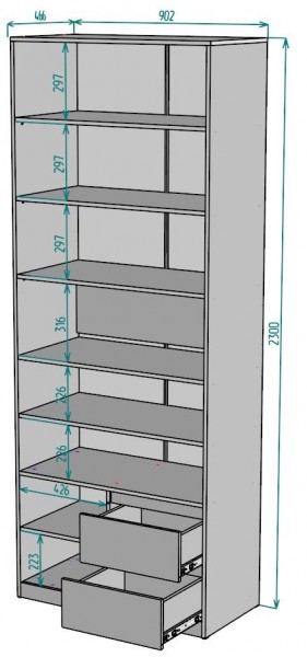 Шкаф Мальта H198 в Лабытнанги - labytnangi.ok-mebel.com | фото 2