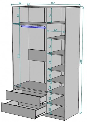 Шкаф Мальта H217 в Лабытнанги - labytnangi.ok-mebel.com | фото 2