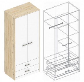 Шкаф "Милана" 2-х створчатый с 2 ящиками в Лабытнанги - labytnangi.ok-mebel.com | фото 3