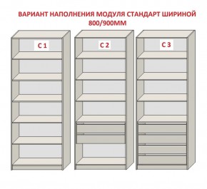 Шкаф распашной серия «ЗЕВС» (PL3/С1/PL2) Серый камень/Небраска натуральный в Лабытнанги - labytnangi.ok-mebel.com | фото 6