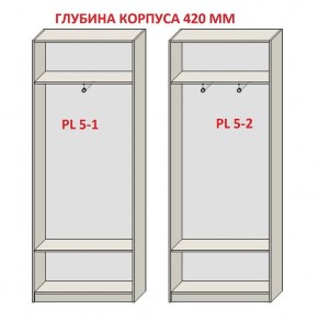 Шкаф распашной серия «ЗЕВС» (PL3/С1/PL2) Серый камень/Небраска натуральный в Лабытнанги - labytnangi.ok-mebel.com | фото 8