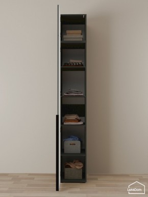 Шкаф с антресолью Linnea MHR-1A-2 2450х400х510 (Графит-М 11.1.25) в Лабытнанги - labytnangi.ok-mebel.com | фото 4