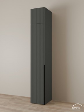 Шкаф с антресолью Linnea MHR-1A-4 2450х400х510 (Графит-М 11.1.25) в Лабытнанги - labytnangi.ok-mebel.com | фото