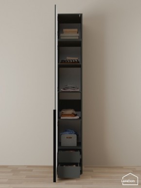 Шкаф с антресолью Linnea MHR-1A-4 2450х400х510 (Графит-М 11.1.25) в Лабытнанги - labytnangi.ok-mebel.com | фото 4