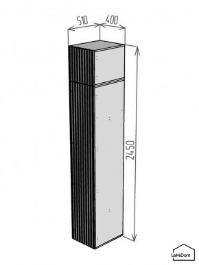 Шкаф с антресолью Linnea MHR-1POA-1 2450х400х510 (Белый-М 11.1.2) в Лабытнанги - labytnangi.ok-mebel.com | фото 2