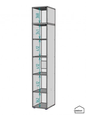 Шкаф с антресолью Linnea MHR-1POA-2 2450х400х510 (Белый-М 11.1.2) в Лабытнанги - labytnangi.ok-mebel.com | фото 3