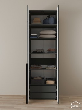 Шкаф с антресолью Linnea MHR-2A-3 2450х800х510 (Графит-М 11.1.25) в Лабытнанги - labytnangi.ok-mebel.com | фото 5