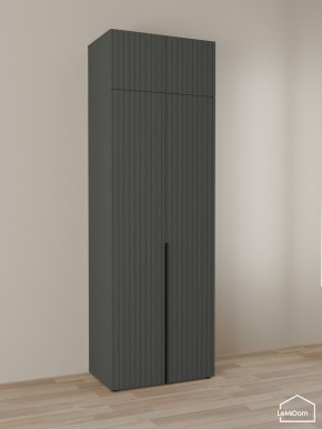 Шкаф с антресолью Linnea MHR-2A-4 2450х800х510 (Графит-М 11.1.25) в Лабытнанги - labytnangi.ok-mebel.com | фото