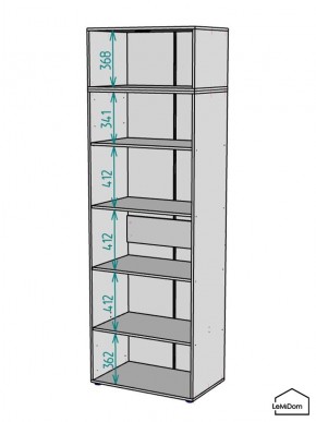 Шкаф с антресолью Linnea MHR-2POA-2 2450х800х510 (Белый-М 11.1.2) в Лабытнанги - labytnangi.ok-mebel.com | фото 3