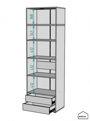 Шкаф с антресолью Linnea MHR-2POA-4 2450х800х510 (Белый-М 11.1.2) в Лабытнанги - labytnangi.ok-mebel.com | фото 3