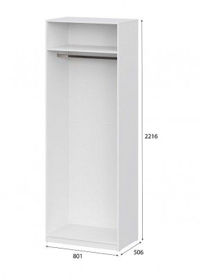 Шкаф ШК-5 (800) Белый текстурный в Лабытнанги - labytnangi.ok-mebel.com | фото 4