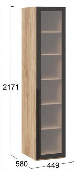 Шкаф-витрина Порто СМ-393.07.008 в Лабытнанги - labytnangi.ok-mebel.com | фото 3