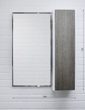 Шкаф-зеркало Uno 60 Дуб серый левый/правый Домино (DU1503HZ) в Лабытнанги - labytnangi.ok-mebel.com | фото 7