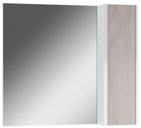 Шкаф-зеркало Uno 80 Дуб серый левый/правый Домино (DU1504HZ) в Лабытнанги - labytnangi.ok-mebel.com | фото