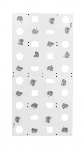 Скалодром пристенный (1000*2000) стандарт ЭЛЬБРУС Pastel с отверстиями (20 шт. серых зацепов) цв.белый в Лабытнанги - labytnangi.ok-mebel.com | фото 1