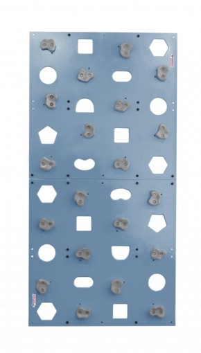 Скалодром пристенный (1000*2000) стандарт ЭЛЬБРУС Pastel с отверстиями (20 шт. серых зацепов) цв.голубой в Лабытнанги - labytnangi.ok-mebel.com | фото 1
