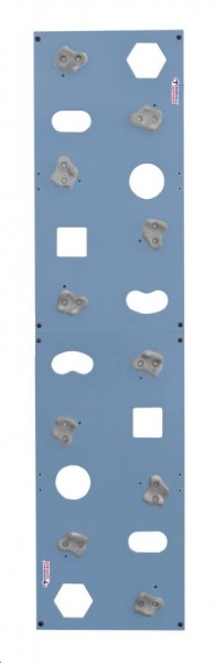 Скалодром пристенный (500*2000) стандарт ЭЛЬБРУС Pastel с отверстиями (10 шт. серых зацепов) цв.голубой в Лабытнанги - labytnangi.ok-mebel.com | фото