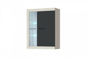СОНАТА ВНС-800 Шкаф-витрина навесная (крафт белый/антрацит) в Лабытнанги - labytnangi.ok-mebel.com | фото
