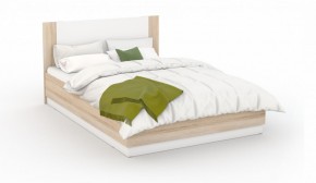 Спальня Аврора Кровать 160 с подъемным механизмом Дуб сонома/Белый в Лабытнанги - labytnangi.ok-mebel.com | фото