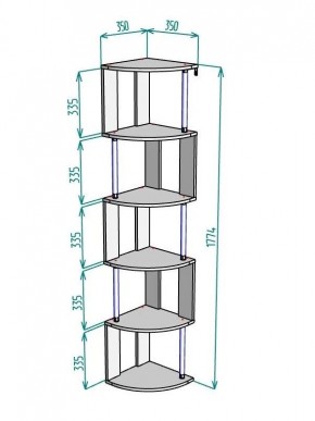 Стеллаж Maria S113-MA (Белый) в Лабытнанги - labytnangi.ok-mebel.com | фото 3