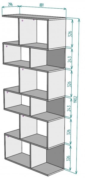 Стеллаж S7 1902х801х296 в Лабытнанги - labytnangi.ok-mebel.com | фото 2