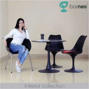 Стол Barneo T-3 Tulip style (RAL9017 черный, D100) в Лабытнанги - labytnangi.ok-mebel.com | фото 2