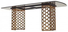 Стол CHIAVARI 220 KL-188 Контрастный мрамор матовый, итальянская керамика / Шампань, ®DISAUR в Лабытнанги - labytnangi.ok-mebel.com | фото 5