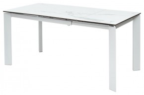 Стол CORNER 120 HIGH GLOSS STATUARIO керамика, стекло/ белый каркас, ®DISAUR в Лабытнанги - labytnangi.ok-mebel.com | фото 5