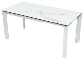 Стол CORNER 120 HIGH GLOSS STATUARIO керамика, стекло/ белый каркас, ®DISAUR в Лабытнанги - labytnangi.ok-mebel.com | фото 6