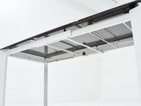 Стол CORNER 120 HIGH GLOSS STATUARIO керамика, стекло/ белый каркас, ®DISAUR в Лабытнанги - labytnangi.ok-mebel.com | фото 7