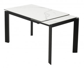 Стол CORNER 120 HIGH GLOSS STATUARIO керамика, стекло/ черный каркас, ®DISAUR в Лабытнанги - labytnangi.ok-mebel.com | фото 3