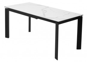 Стол CORNER 120 HIGH GLOSS STATUARIO керамика, стекло/ черный каркас, ®DISAUR в Лабытнанги - labytnangi.ok-mebel.com | фото 5