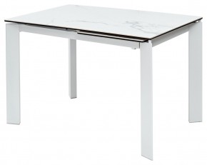 Стол CORNER 120 MATTE STATUARIO Белый мрамор матовый керамика, стекло/ белый каркас, ®DISAUR в Лабытнанги - labytnangi.ok-mebel.com | фото 2