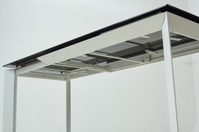 Стол CREMONA 180 KL-188 Контрастный мрамор матовый, итальянская керамика/ белый каркас, ®DISAUR в Лабытнанги - labytnangi.ok-mebel.com | фото 8